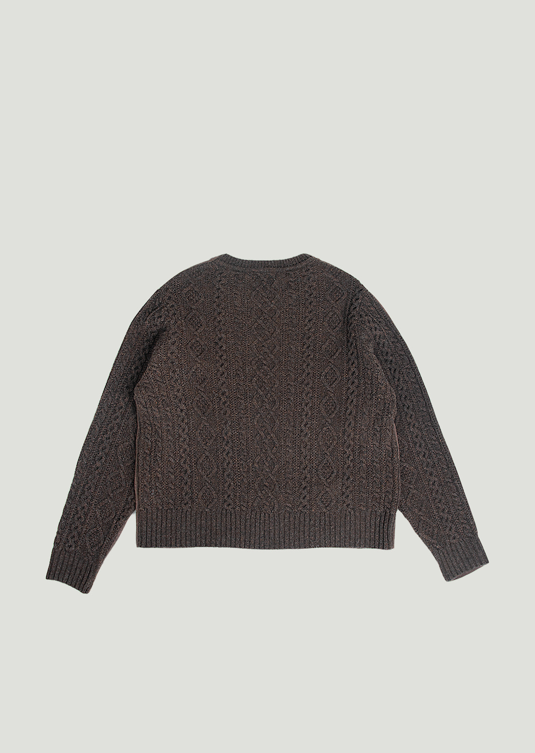 Tasty Cable Crew Neck (Brown)
