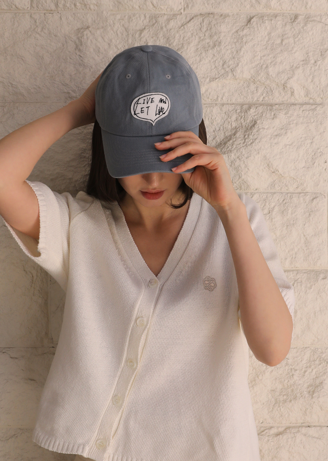 LIVE AND LET LIVE ball cap(Skyblue) x MIN KYUNGHEE