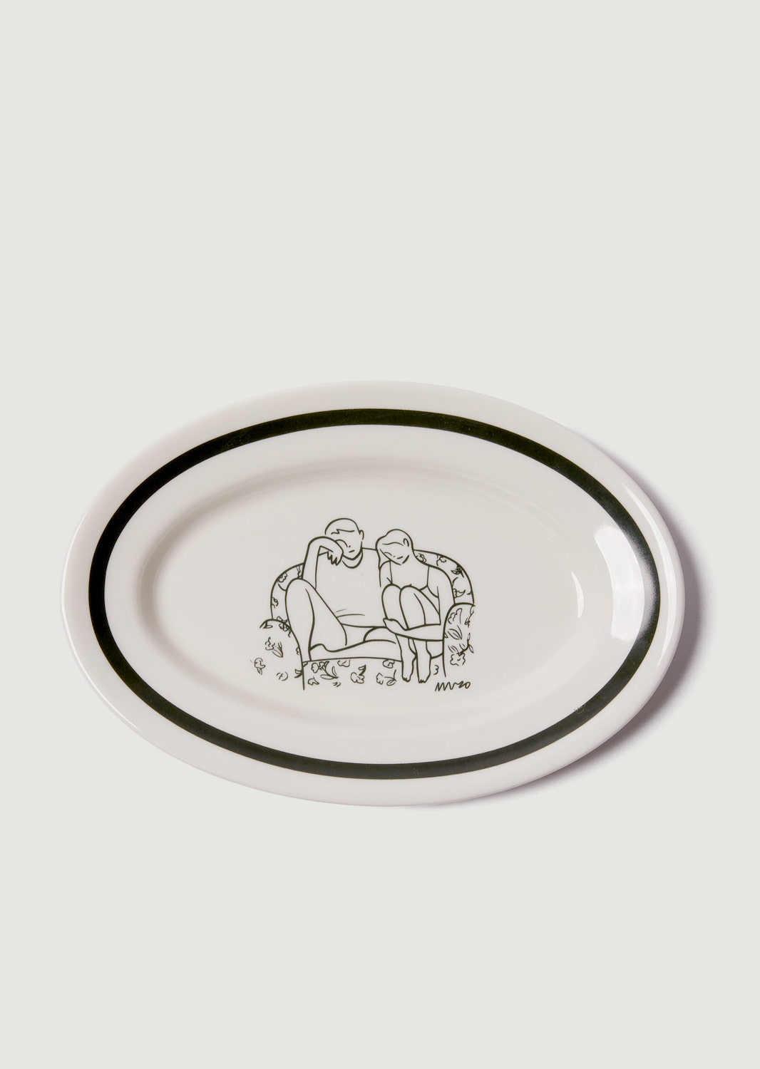 MINZO.KING ceramic oval tray