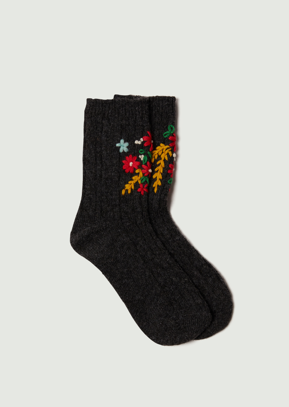 hand embroidery socks(Grey)
