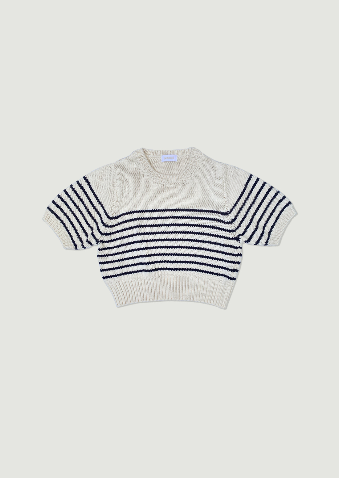 Classic Striped Knit Top (Ivory)