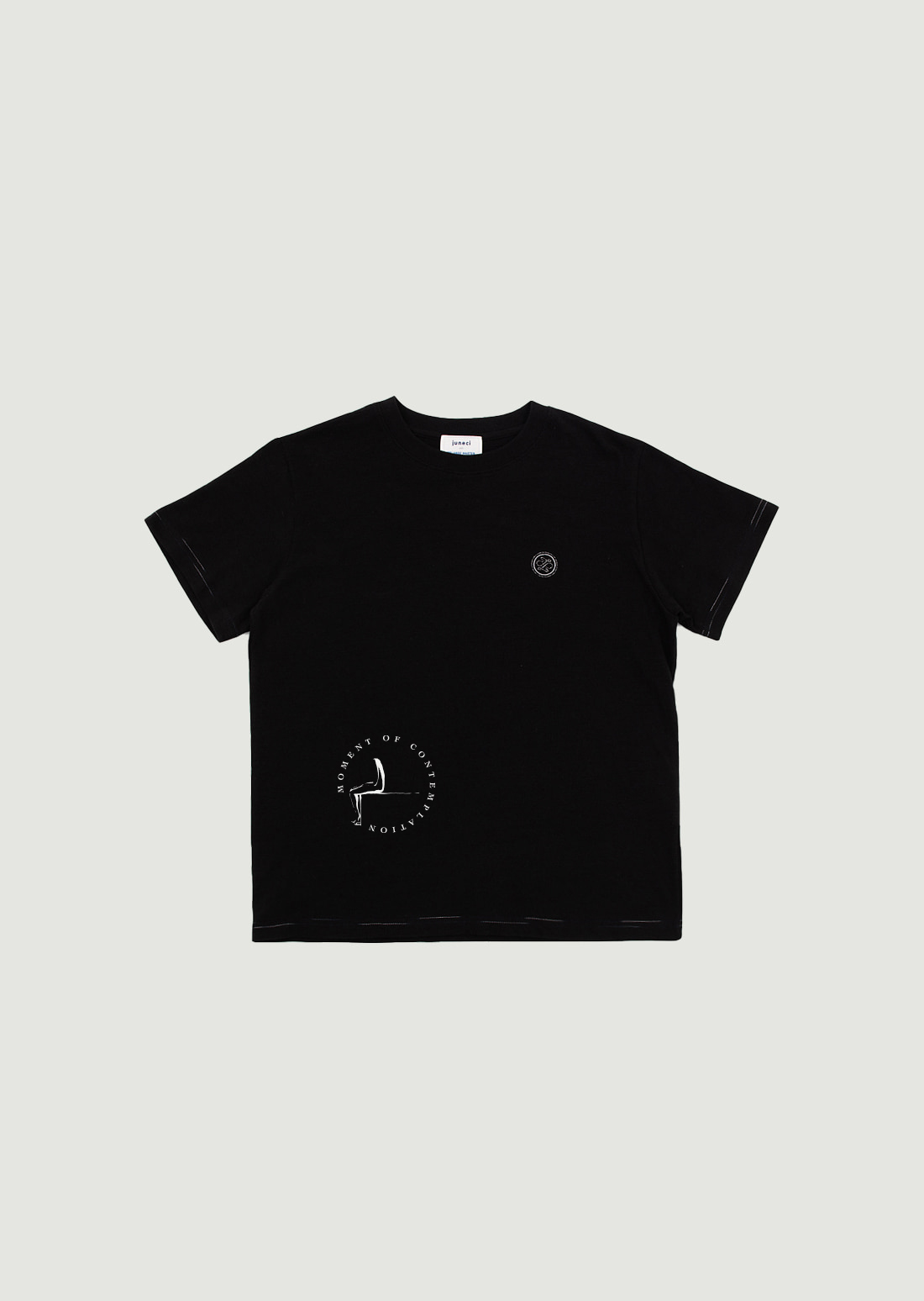 &#039;JUNECI&#039; Essential Slub t-shirt (Black)