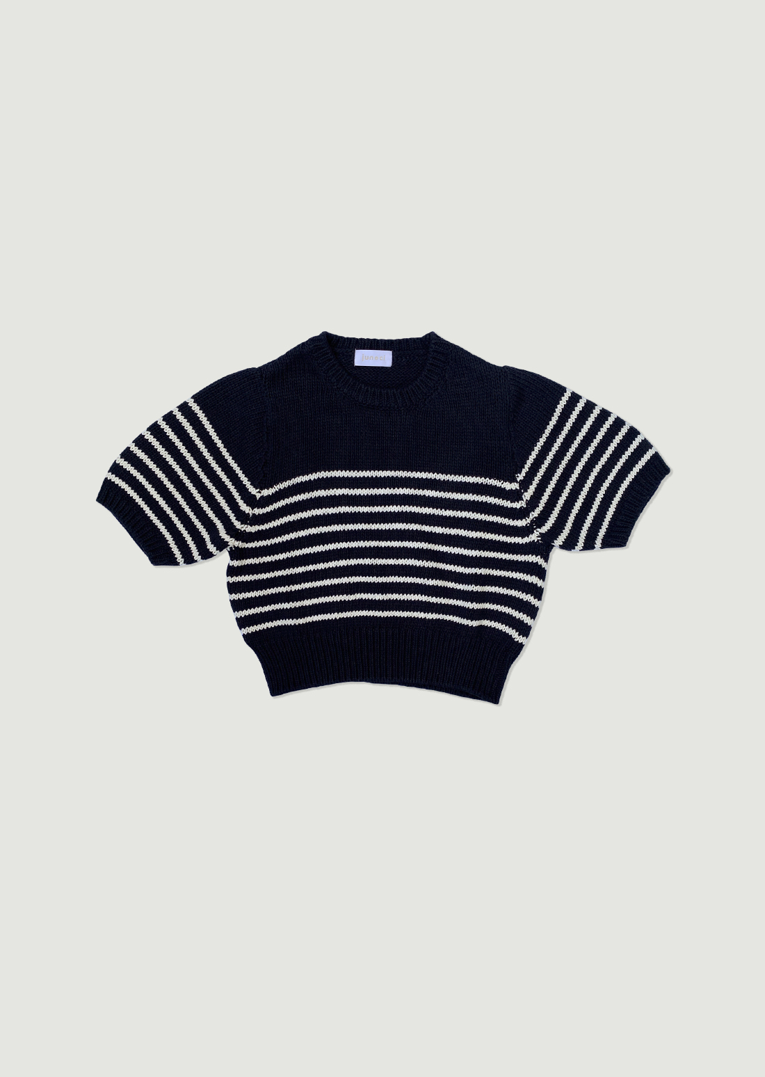 Classic Striped Knit Top (Navy)