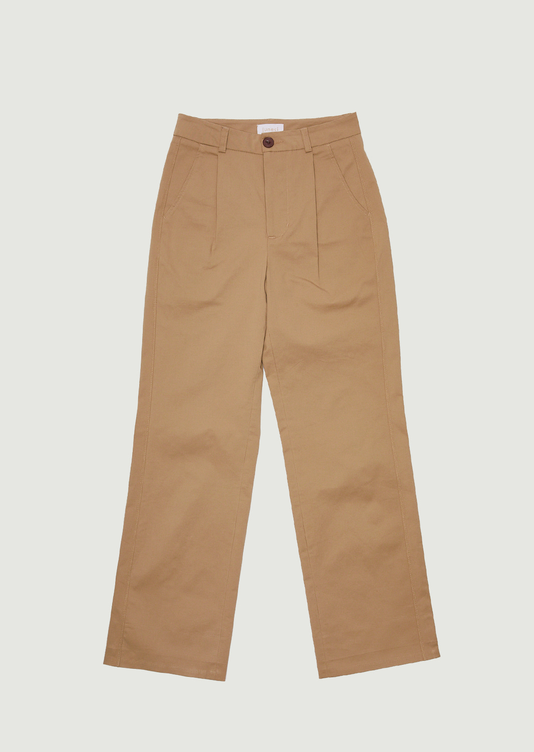 Side-Line Cotton Pants (Beige)