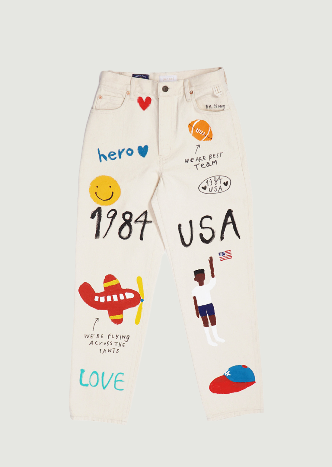JUNECI X SSONG Painting Denim&#039;1984 USA&#039;