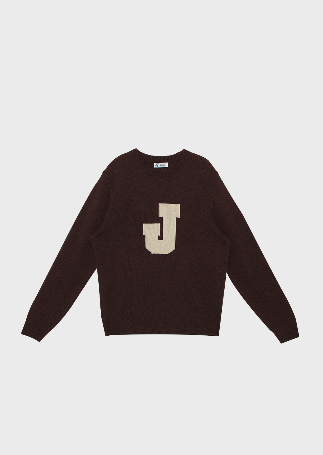 J Initial merino-wool knitwear (Brown)